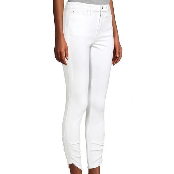 Joe's Jeans The Charlie High Rise Skinny Ankle Jean with Rouching size 26 Hannah - Picture 7 of 13